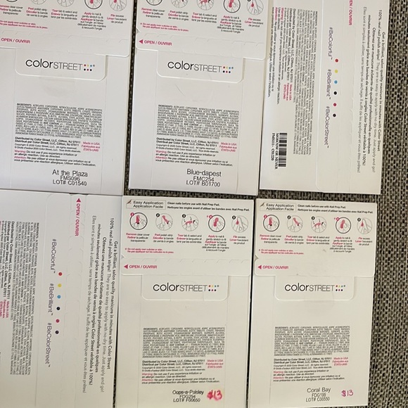 There are 6 sets total color street collection nail strips - Picture 2 of 2